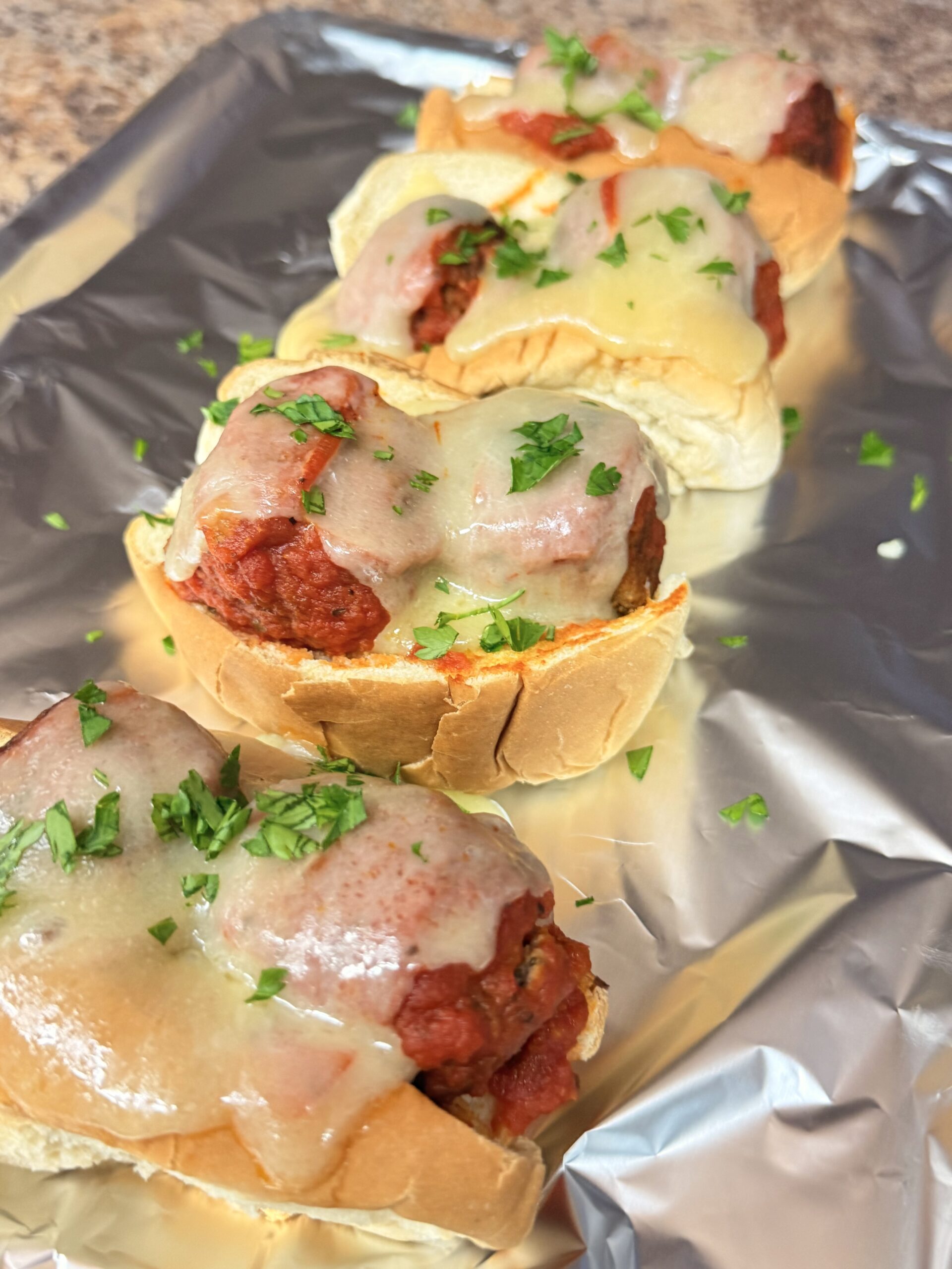 Zesty Turkey Meatball Melts