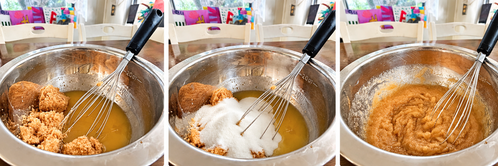The Softest Pumpkin Spice Cookies mixing ingredients.