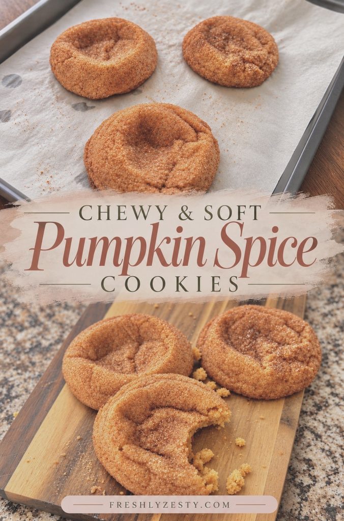 The Softest Pumpkin Spice Cookies cooling on a sheet pan.