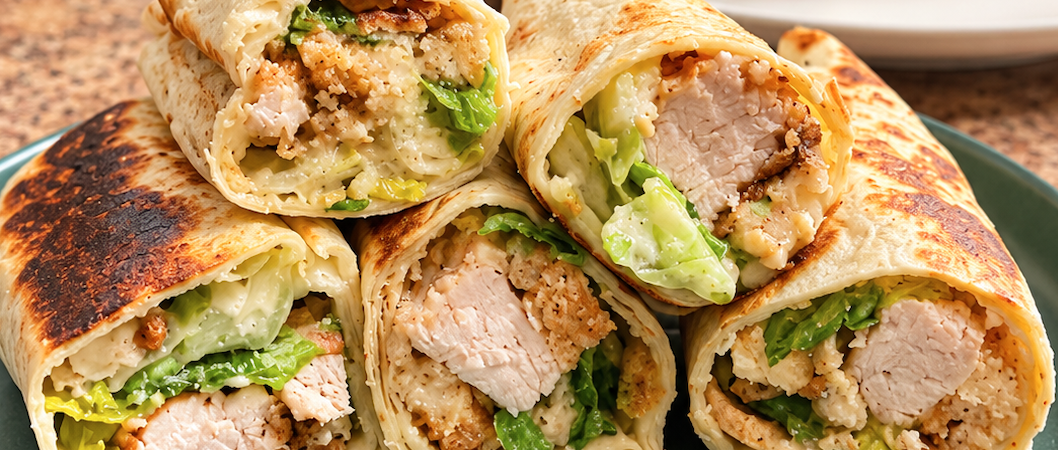 Simple Chicken Caesar Wraps