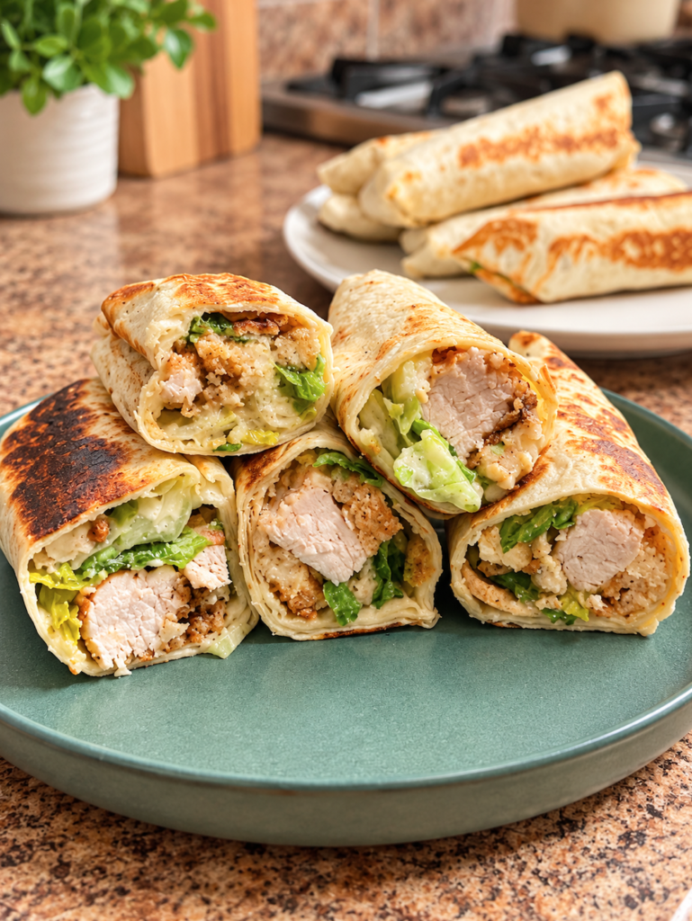 Simple Chicken Caesar Wrap