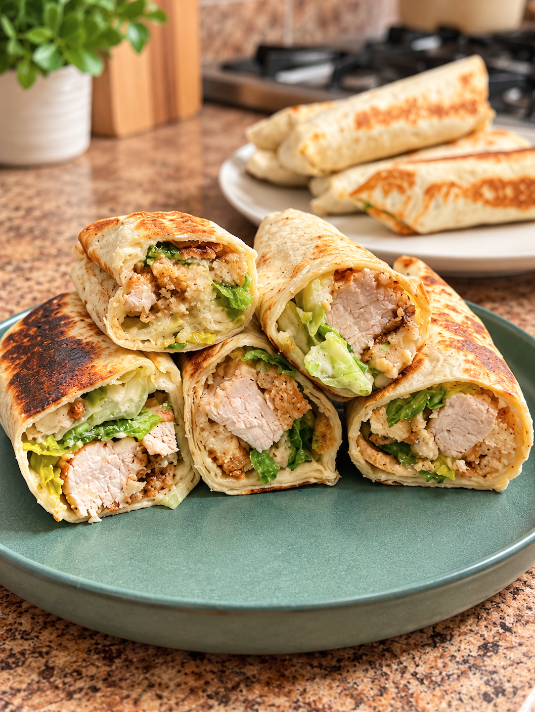 Simple Chicken Caesar Wrap